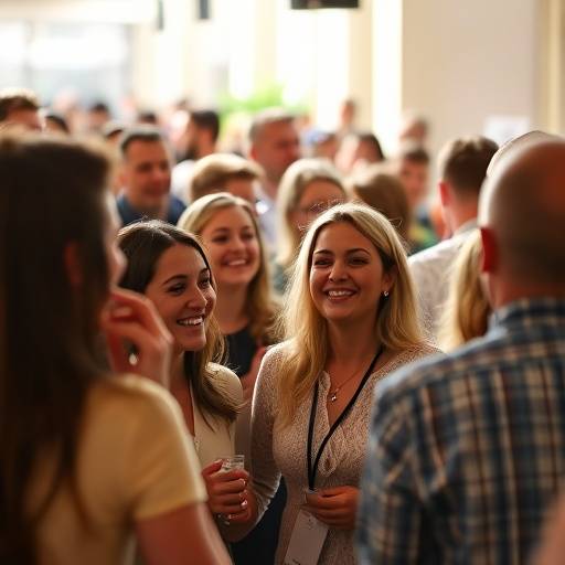 √çcone de um grupo de pessoas em um evento, representando o servi√§o de cobertura de eventos.